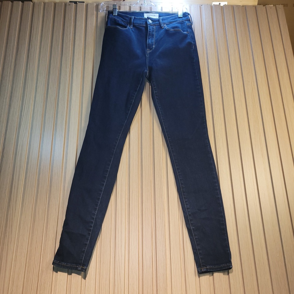 PacSun Womens High-Rise Jegging Power Super Stretch Dark Wash Blue Jeans Size 26